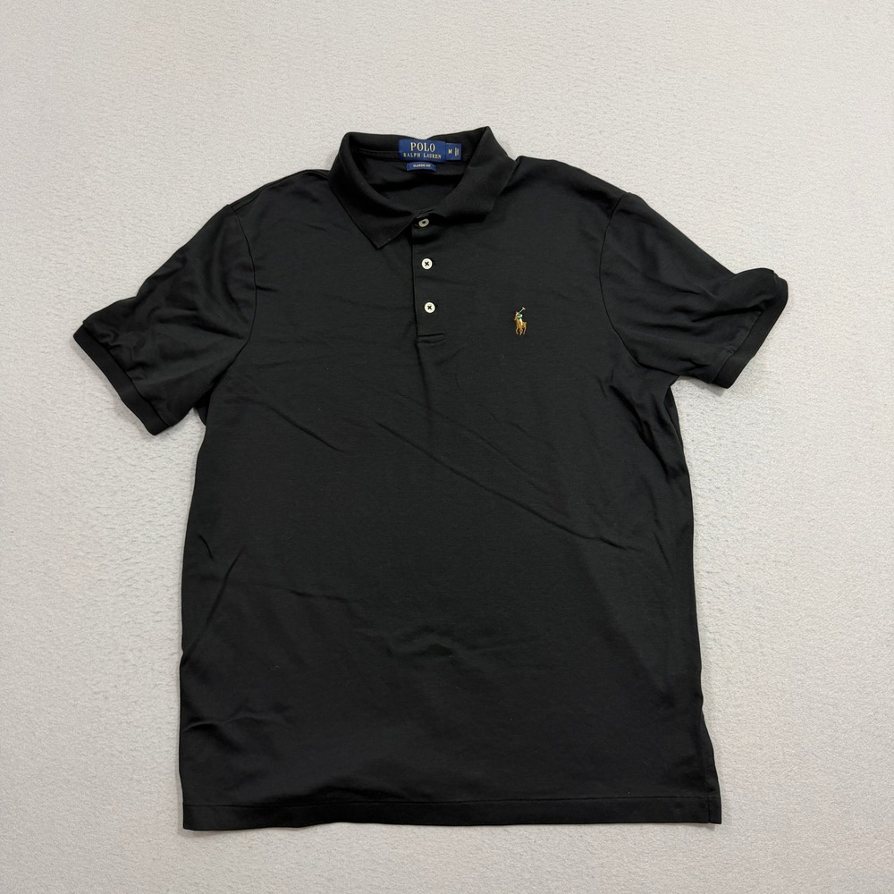 Polo Ralph Lauren Polo Medium Black Classic Fit Short Sleeve Pony Logo Cotton